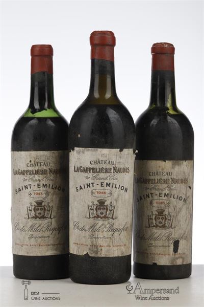 LA GAFFELIERE NAUDES 1945 - Malet Roquefort - 3 Bottles