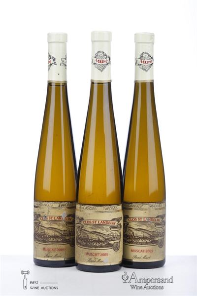MUSCAT VENDANGES TARDIVES CLOS ST LANDELIN 2003 - Rene Mure - 3 * 0.50 Litre Bottles