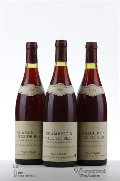CHAMBERTIN CLOS DE BEZE 1981 - Andre Bart - 3 Bottles