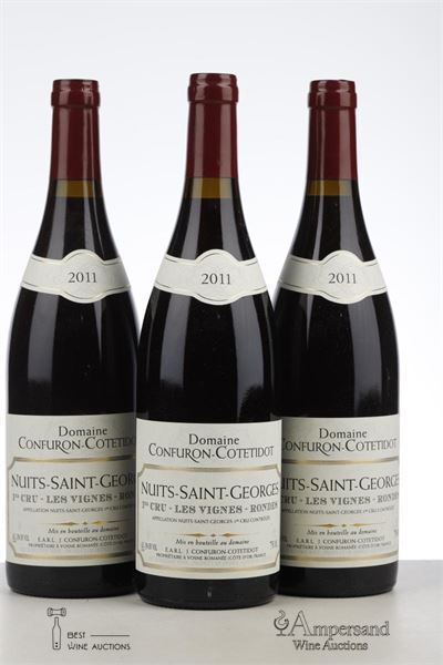 NUITS ST GEORGES LES VIGNES RONDES 2011 - Confuron Cotedidot - 3 Bottles