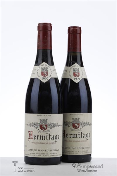 HERMITAGE ROUGE 1999 - Jean Louis Chave - 2 Bottles
