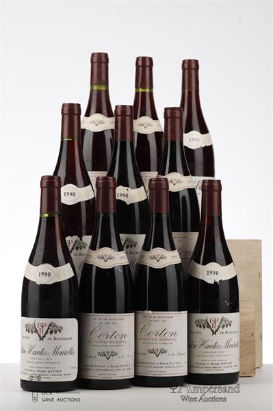 CORTON HAUTES MOUROTTES 1990 - Gaston et Pierre Ravaut - 10 Bottles