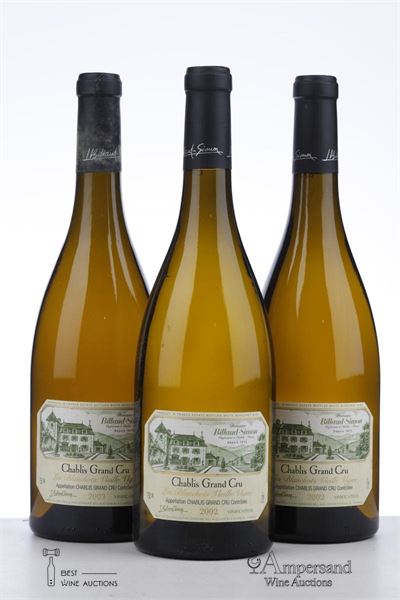 CHABLIS LES BLANCHOTS VIEILLE VIGNES 2002 - Billaud Simon - 3 Bottles
