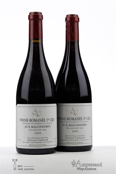 VOSNE ROMANEE AUX MALCONSORTS 2001 - Sylvain Cathiard  - 2 Bottles