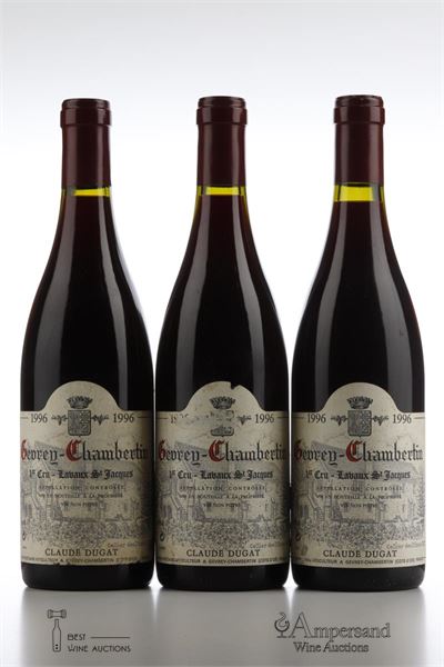 GEVREY CHAMBERTIN LAVAUX ST JACQUES Claude Dugat 1996 - 3 Bottles