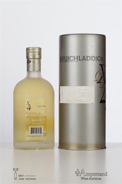 BRUICHLADDICH X4 NV -  Quadruple Distilled  - 3 aged years - Alc 63,5%  - 1 Bottle