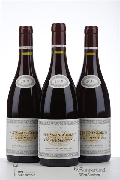 NUITS ST GEORGES CLOS DE LA MARECHALE 2018 - Jacques Frederic Mugnier - 3 Bottles