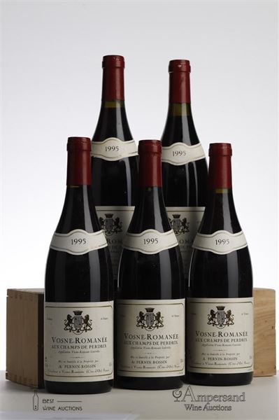 VOSNE ROMANEE AUX CHAMPS DE PERDRIX 1995 - Pernin Rossin - 5 Bottles