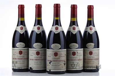 CORTON CLOS DES CORTONS 1997 - Faiveley - 5 Bottles