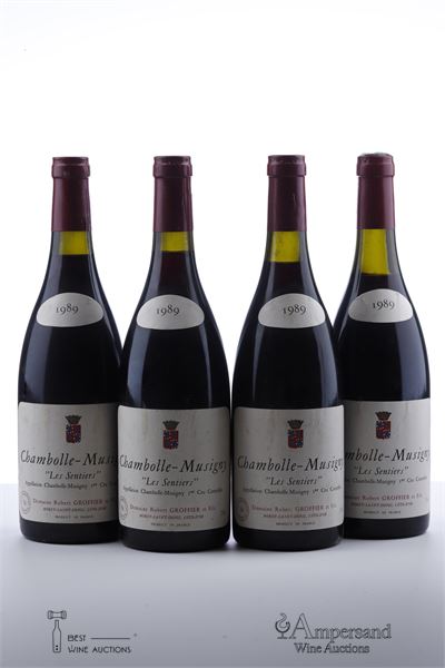CHAMBOLLE MUSIGNY LES SENTIERS 1989 - Robert Groffier - 4 Bottles