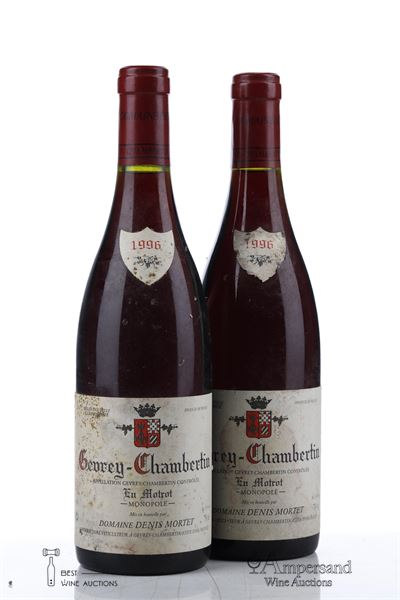 GEVREY CHAMBERTIN EN MOTROT 1996 - Denis Mortet - 2 Bottles