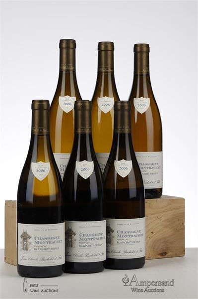 CHASSAGNE MONTRACHET BLANC BLANCHOT DU DESSUS 2006 - Jean Claude Bachelet - 6 Bottles