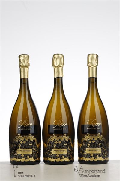 PIPER HEIDSIECK RARE 2002 - Piper Heidsieck - 3 Bottles - Oc 3