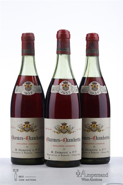 CHARMES CHAMBERTIN 1957 - Deroye - 3 Bottles