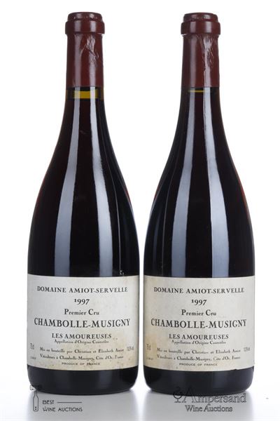 CHAMBOLLE MUSIGNY LES AMOUREUSES 1997 - Amiot Servelle - 2 Bottles