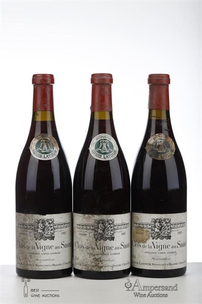 CORTON CLOS DE LA VIGNE AU SAINT 1985 - Louis Latour - 3 Bottles