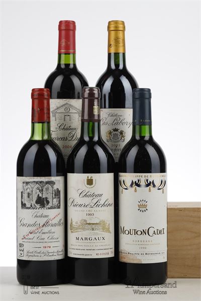 MIXED LOT BORDEAUX 5 BOTTLES NV - Mc - 5 Bottles