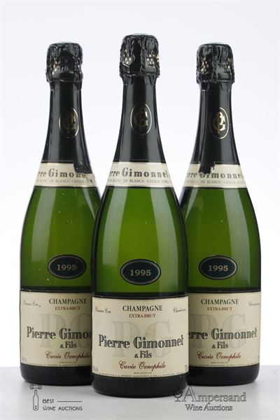 PIERRE GIMONNET CUVEE OENOPHILE BLANC DE BLANCS EXTRA BRUT 1995 - Pierre Gimonnet - 3 Bottles