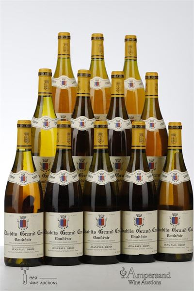CHABLIS VAUDESIR 1989 - Jean Paul Droin - 12 Bottles - Oc 12