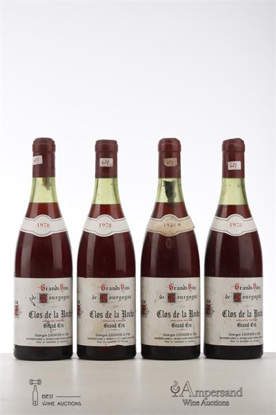CLOS DE LA ROCHE 1978 - Georges Lignier - 4 Bottles