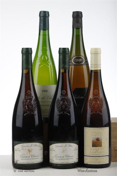 MIXED QUARTS DE CHAUME 1989 +1990+2*1997+1997  -  Jo Pithon + Chateau de Suronde - 5 Bottles