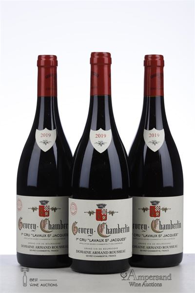GEVREY CHAMBERTIN LAVAUX ST JACQUES 2019 - Armand Rousseau - 3 Bottles