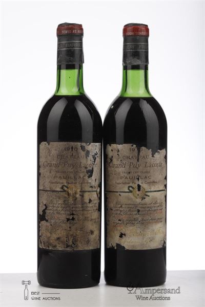 GRAND PUY LACOSTE 1970 - Barriere - 2 Bottles