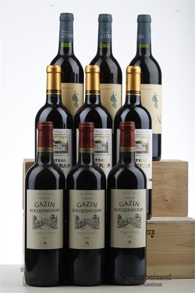 CITRAN 3*2005 + GAZIN ROCQUENCOURT 3*2010 + COUFRAN 3 *2018   - Mc - 9 Bottles
