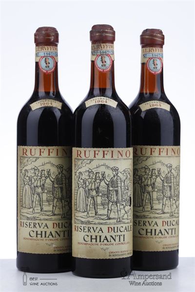 CHIANTI CLASSICO RISERVA DUCALE 1964 - Ruffino - 3 Bottles