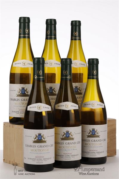CHABLIS MOUTONNE 2000 - Albert Bichot - Domaine Long Depaquit - 6 Bottles