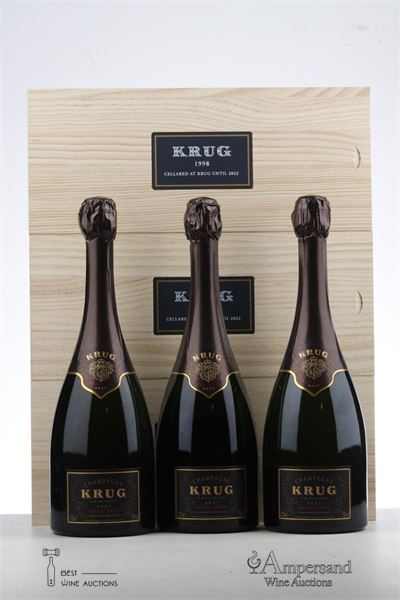 KRUG VINTAGE BRUT 1998 - Krug - 3 Bottles - Owc 1