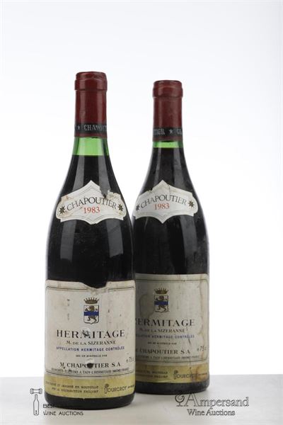 HERMITAGE MONIER DE LA SIZERANNE 1983 - Chapoutier - 2 Bottles