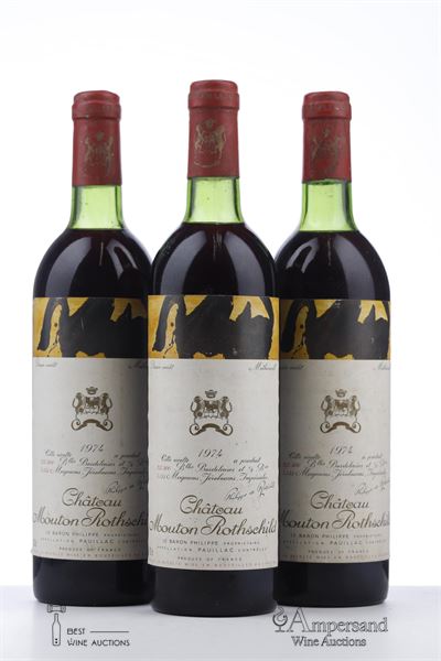MOUTON ROTHSCHILD 1974 - Mc - 3 Bottles