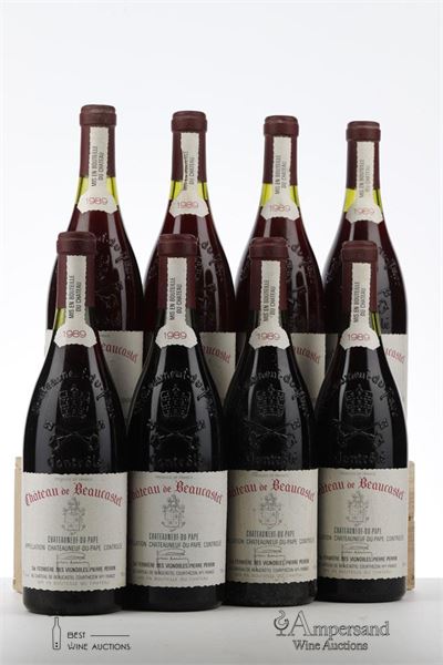 CHATEAUNEUF DU PAPE BEAUCASTEL 1989 - Beaucastel - 8 Bottles