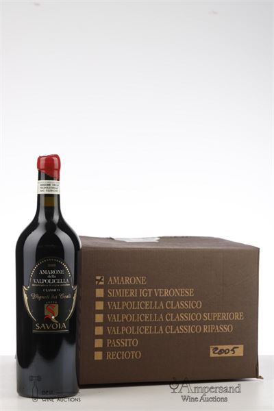AMARONE DELLA VALPOLICELLA CLASSICO VIGNETI DEI COALI 2005 - Savoia - 6 Bottles - Oc 6