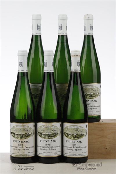BRAUNEBERGER JUFFER SONNENUHR RIESLING SPATLESE 1993 - Fritz Haag - 6 Bottles