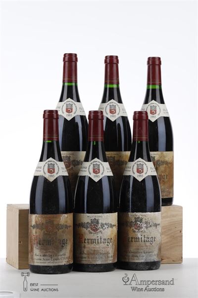 HERMITAGE ROUGE 1993 - Jean Louis Chave - 6 Bottles