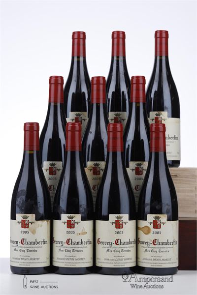 GEVREY CHAMBERTIN MES CINQ TERROIRS 2005 - Denis Mortet - 10 Bottles