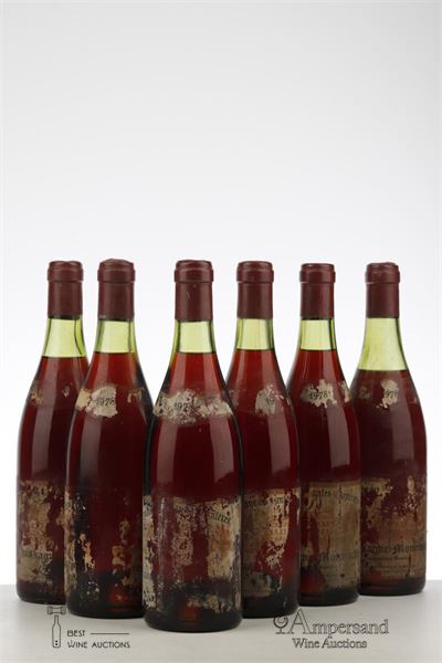 CHASSAGNE MONTRACHET ROUGE 1978 - Domaine des Hautes Cornieres - 6 Bottles