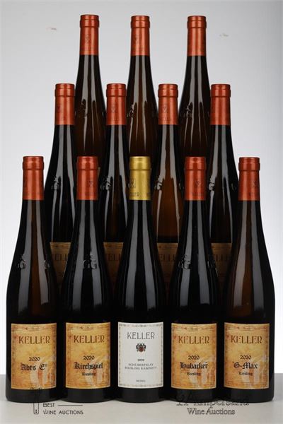 ASSORTIMENT KELLER VON DEN GROSSEN LAGEN 3*KIRCHSPIEL+1*MORSTEIN+1*G-MAX+1*ABTS+1*HIPPING+2*HUBACKER+2*FRAUENBERG+1*SCHUBERTSLAY 2020 - Keller - 12 Bottles - Owc 12