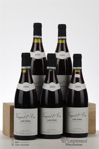VOUGEOT LES CRAS 2000 - Charles Antonin - 5 Bottles