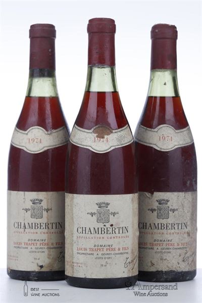 CHAMBERTIN 1974 - Trapet - 3 Bottles