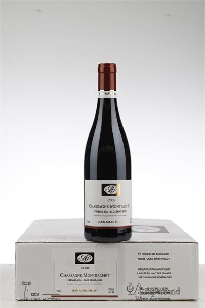 CHASSAGNE MONTRACHET ROUGE CLOS ST JEAN 2008 - Jean Marc Pillot - 6 Bottles - Oc 6