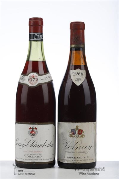 LOT BURGUNDY NV - 1966 Volnay Bouchard, 1973 Gevrey Chambertin Moillard - 2 Bottles