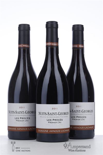 NUITS ST GEORGES LES PROCES 2011 - Arnoux Lachaux - 3 Bottles