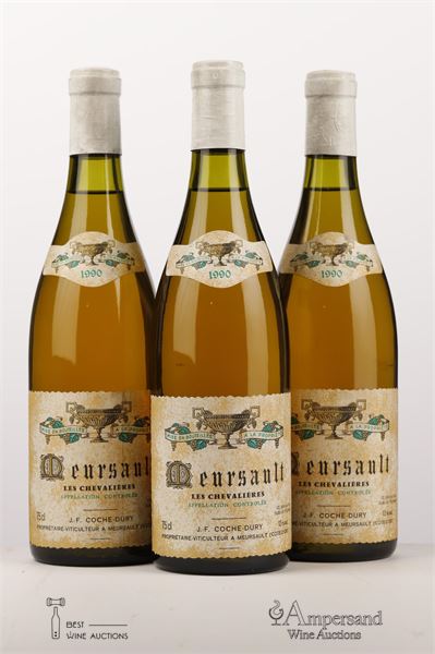 MEURSAULT CHEVALIERES 1990 - Coche Dury - 3 Bottles