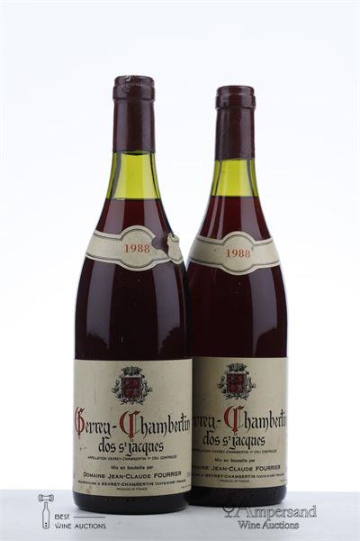 GEVREY CHAMBERTIN CLOS ST JACQUES 1988 - Jean Claude Fourrier - 2 Bottles