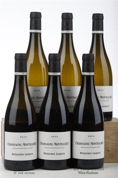 CHASSAGNE MONTRACHET BLANC 2014 - Benjamin Leroux - 6 Bottles