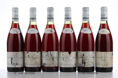 NUITS ST GEORGES 1972 - Leroy - 6 Bottles