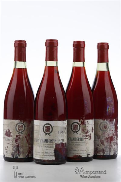 GEVREY CHAMBERTIN LA BOSSIERE 1976 - Geoffroy - 4 Bottles